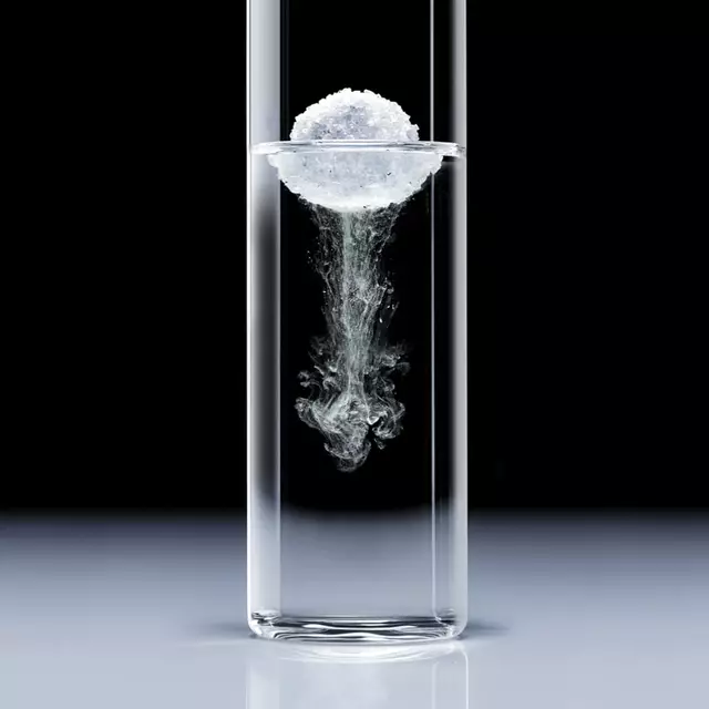 Scientific innovation with Glyco-Reverse diffusing in a clear liquid vial for high-performance skincare.